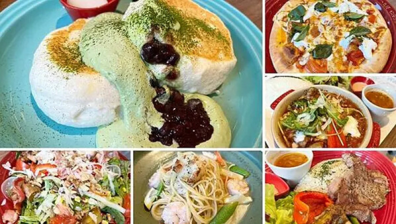 【台北西門美食、甜點、咖啡廳推薦】武藏野森咖啡｜むさしの森珈琲(森林系度假風、必吃舒芙蕾鬆餅與義大利麵、聚餐好選擇!!!)