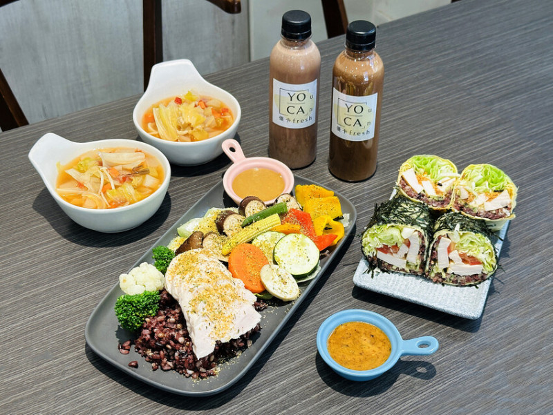 【優卡輕食You Can Fresh永和總店】新北輕食捲餅專賣店！外食族「低GI飲食」健康餐首選！優卡飲營養好喝沒負擔～