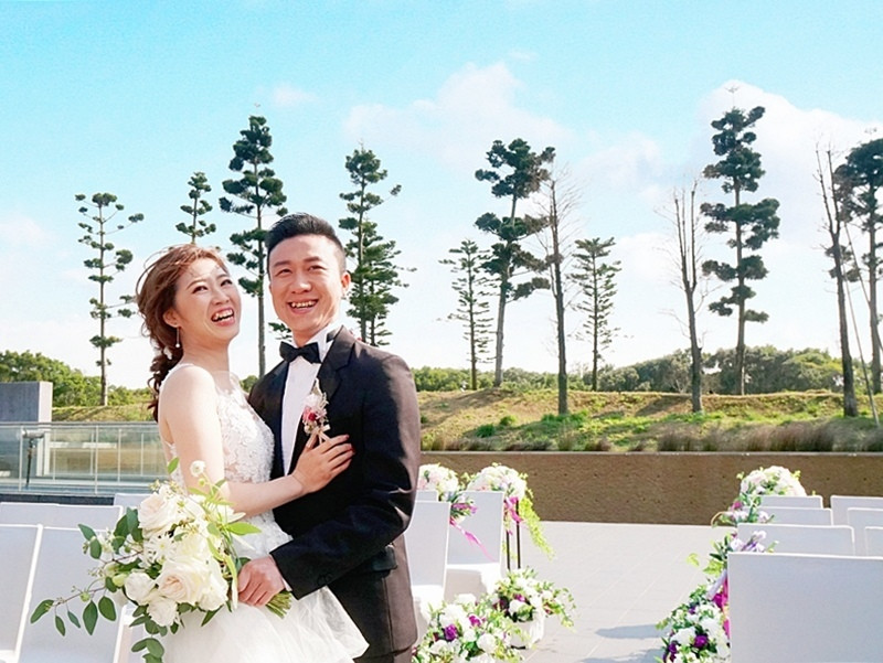 戶外浪漫水平台、室內挑高無樑柱宴會廳，101設計師操刀設計，北台灣最美的婚宴場地!!