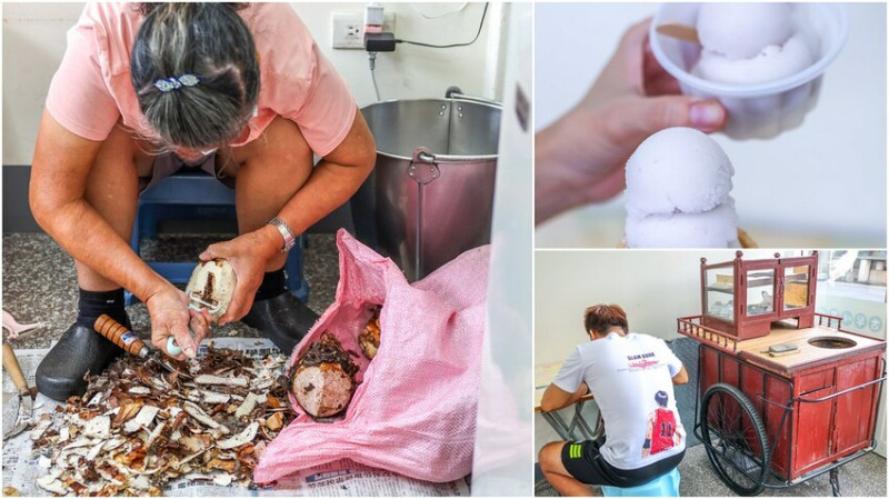 超過80年的老店「古早味芋冰」，四球30元銅板美食！現削芋頭不化學～新鮮看的到！