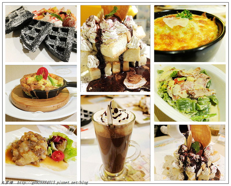 【台北市】「Mocadi 莫卡迪義法創意料理」墨西哥捲餅堆疊的「裙擺」披薩。黑嚕嚕的竹碳麻糬鬆餅。平實的價格，奢華的享受。CP值高