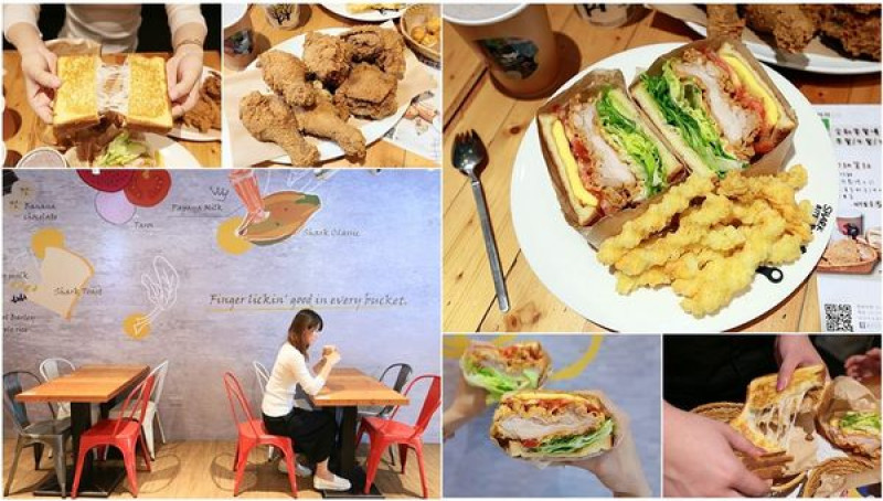 【台中美食】鯊魚咬吐司學士店炸雞開賣啦，大口咬神厚切炸雞三明治超好吃，搭配招牌木瓜牛奶最對味~        
      