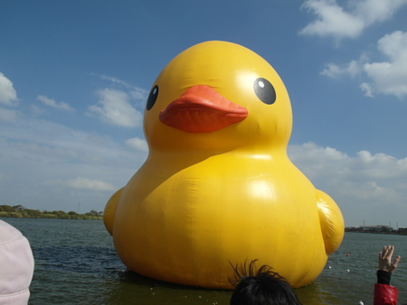 [旅遊]黃色小鴨來桃園啦!!!~桃園地景節 新屋後埤湖  
