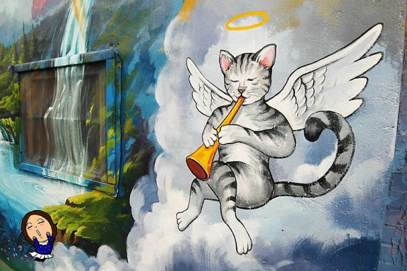 【雲林】萌翻了!!超卡哇伊❤屋頂上的貓。頂溪社區3D立體彩繪村