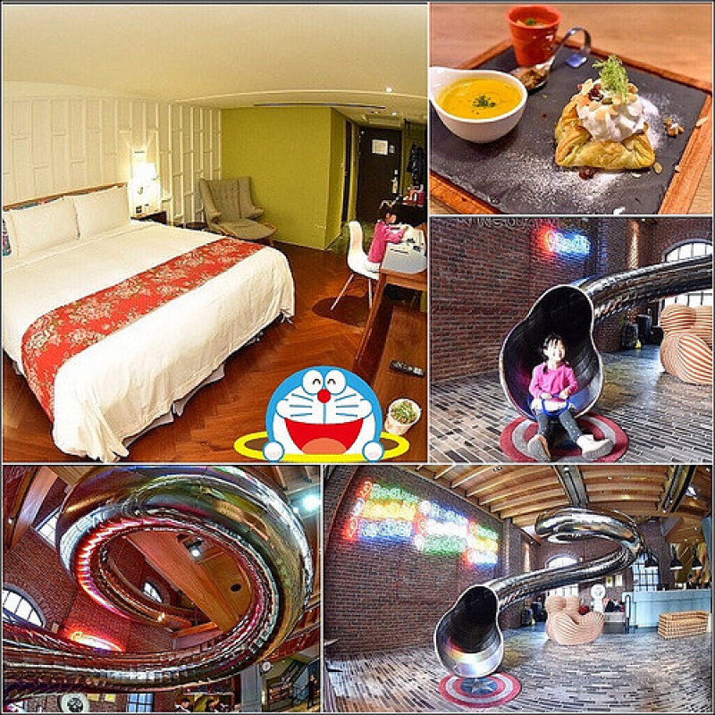 《台中熱門住宿推薦》紅點文旅~號稱地表最潮的人氣風格旅店．大廳就有深不見底的迴音溜滑梯！