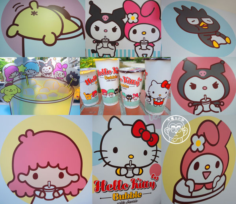 呷飽祙【台北大安･Hello Kitty Bubble】全台首家三麗鷗手搖茶飲店