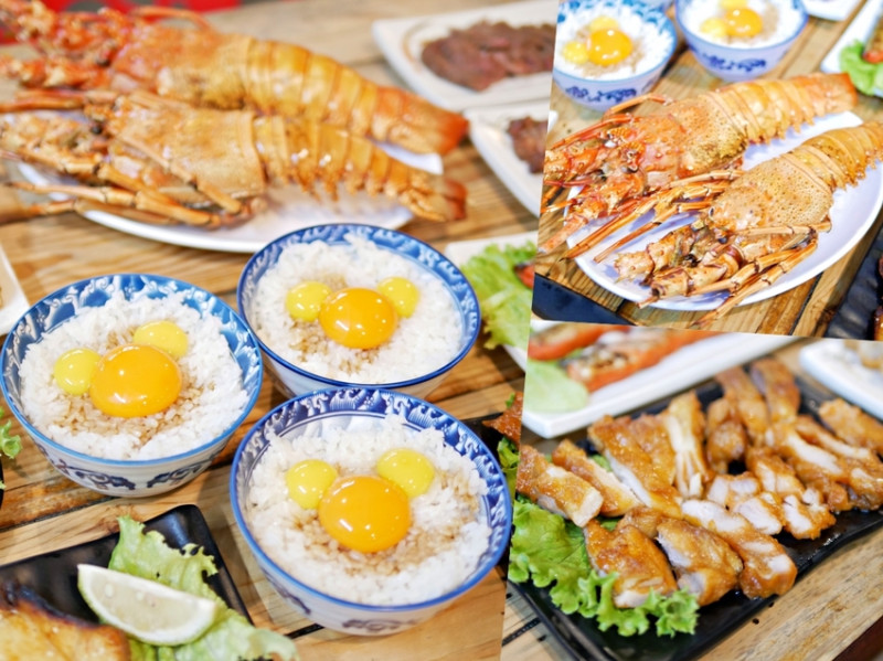 浮誇系成大美食！超吸睛米奇豬油拌飯吃起來『府城騷烤家』整隻龍蝦抓起來嗑也太過癮啦！台南美食｜台南東區｜台南宵夜 - 曼達愛吃鬼