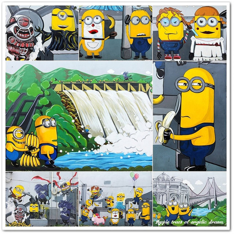 【桃園大溪景點】小小兵彩繪牆．小小兵趣味牆面新亮點