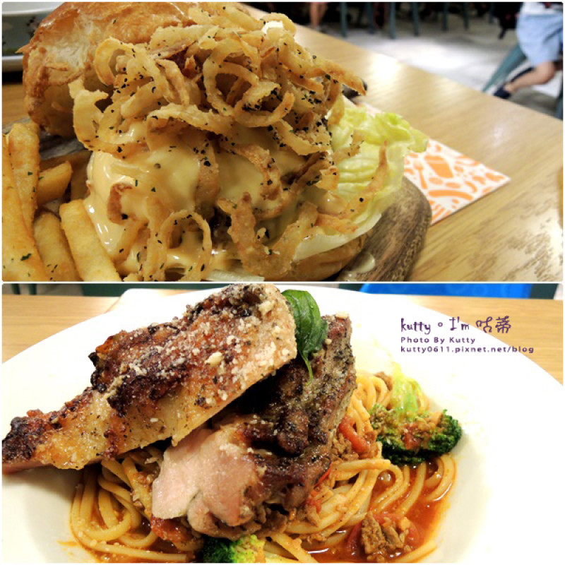 ▌巨城美食 ▌大口吃手創漢堡/新竹巨城7樓！漢堡、燉飯、義大利麵！(菜單)