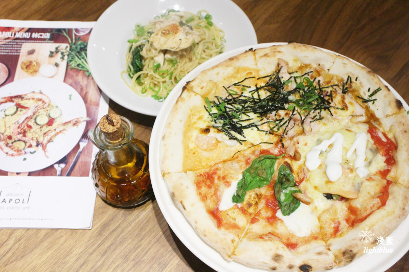 [ 新北林口．機場捷運線A9站美食 ] 林口三井outlet美食：淺藍 ×Japoli餐酒～義大利麵與好吃披薩，約會聚餐兩相宜(附菜單)