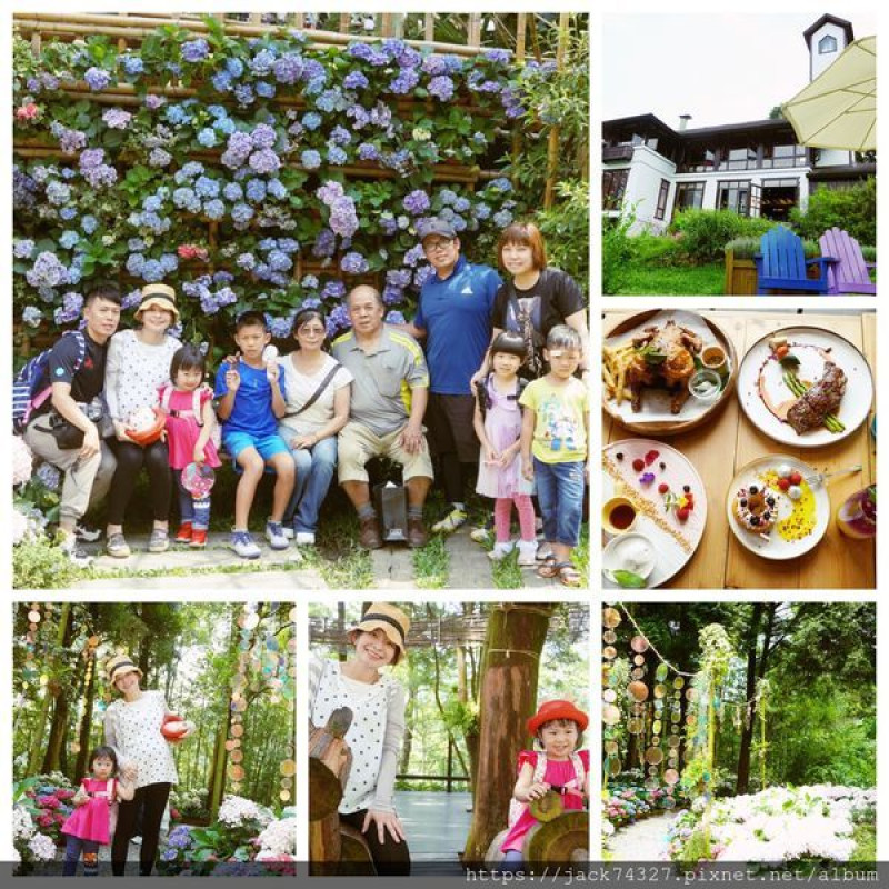 {新竹景點}2020新竹景點IG拍照打卡熱點：薰衣草森林-尖石店 幸福花路繡球花節，超好拍的浪漫繡球花小徑，還有超美味檸檬香草烤全雞