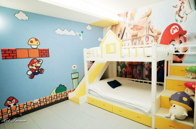 【台南住宿】世恆軒親子主題民宿：臨近赤崁商圈，石精臼美食區，生活機能超便利的住宿點！超夯瑪莉兄弟房適合親子同遊~