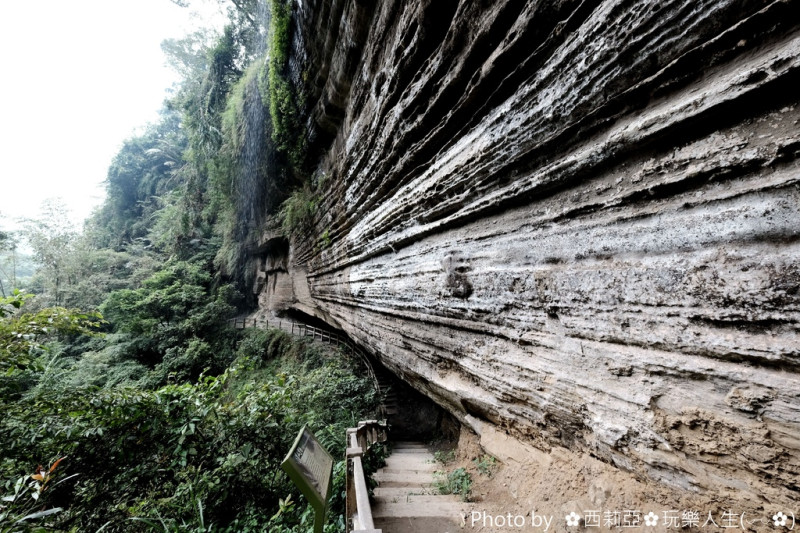 【嘉義。梅山鄉】青年嶺步道有著號稱台版敦煌石窟的『燕子崖、千年蝙蝠洞』，大自然力量雕塑出的峭壁、石洞，絕對是體驗自然野趣的好去處！