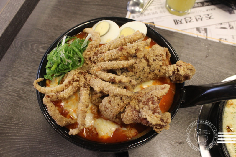 台中 北區。打啵G 起司年糕鍋(台中一中店)-起司魷魚年糕鍋，邪惡組合.超適合下酒!