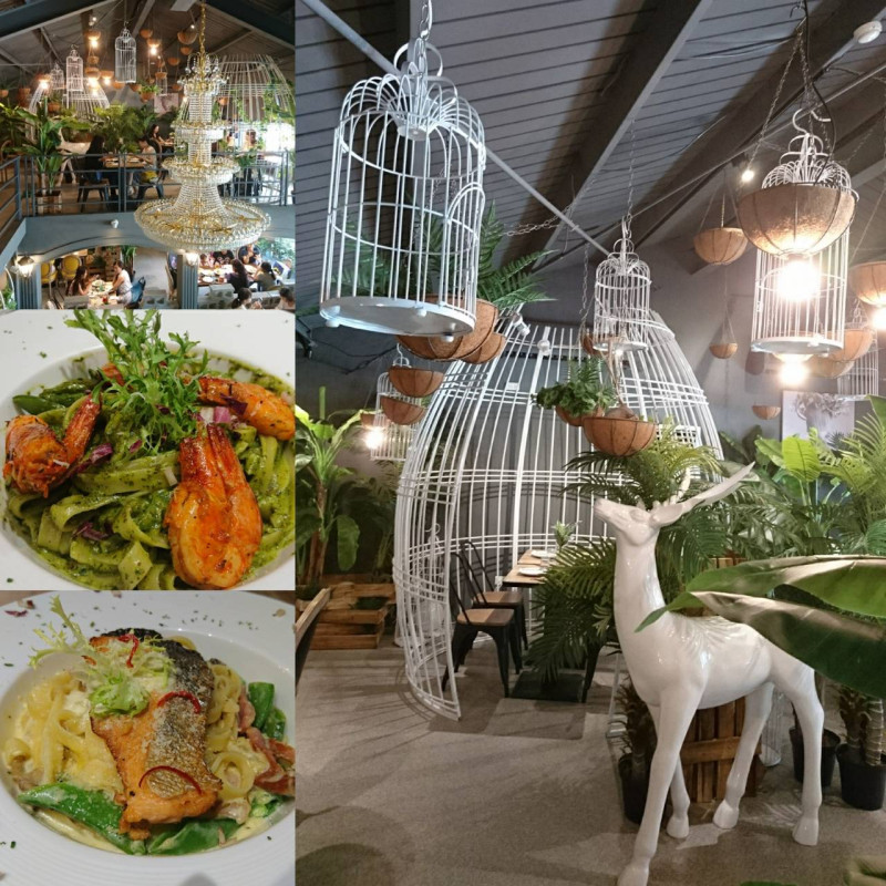 高雄~J.C.co藝術廚房~走進童話般的夢幻森林~鳥籠白鹿造景美到令人驚豔~CP值超高的主題餐廳~              