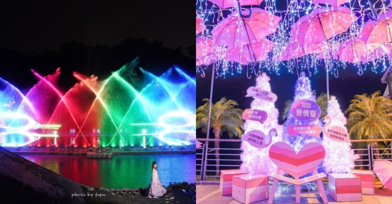 美翻了‼ 2020碧潭水舞登場(2020/2/14~2020/04/12)，只有碧潭能超越碧潭！漩渦造型水舞、鳳凰水舞、粉紅愛情燈廊，小吃美食一次滿足。