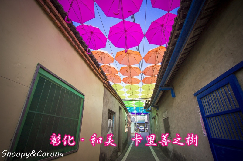 【玩樂．彰化】卡里善之樹Rainbow House-為愛撐傘～彩虹雨傘樹、彩虹雨傘巷、還有3D立體彩繪牆，亮眼好拍的新景點
