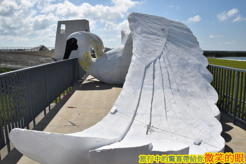 【台南最新景點】七股遊客中心|4公尺高黑面琵鷺旋風來襲|自然生態館互動設施超有趣|IG打卡熱門新景點