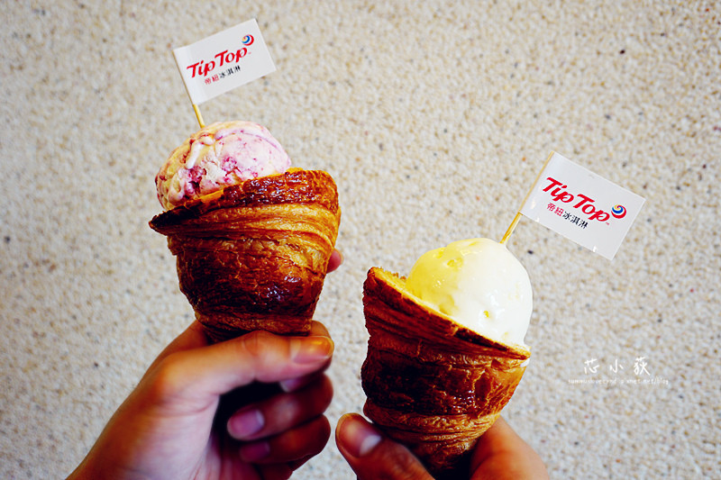 聯翔餅店(太平店)。新品Tip Top冰紐角可頌，紐西蘭第一品牌冰淇淋，Tip Top帝紐冰淇淋，純天然不含人工色素和香精，搭配可頌就是解熱又飽足的小點心啊!