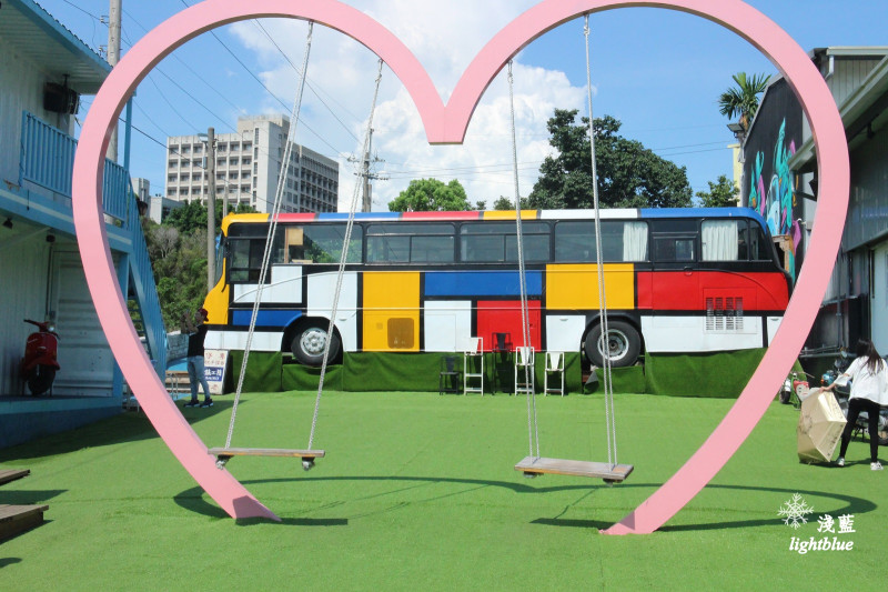台中景點：淺藍 × 沙鹿夢想街～台中新景點，拍不停的夢幻籃球牆