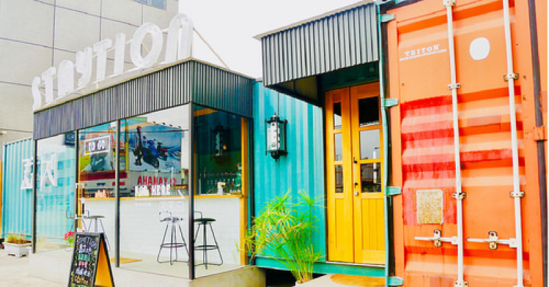【台南美食】工業風餐廳★駐地 Staytion 飲覓處★永康也有彩色貨櫃屋聚落