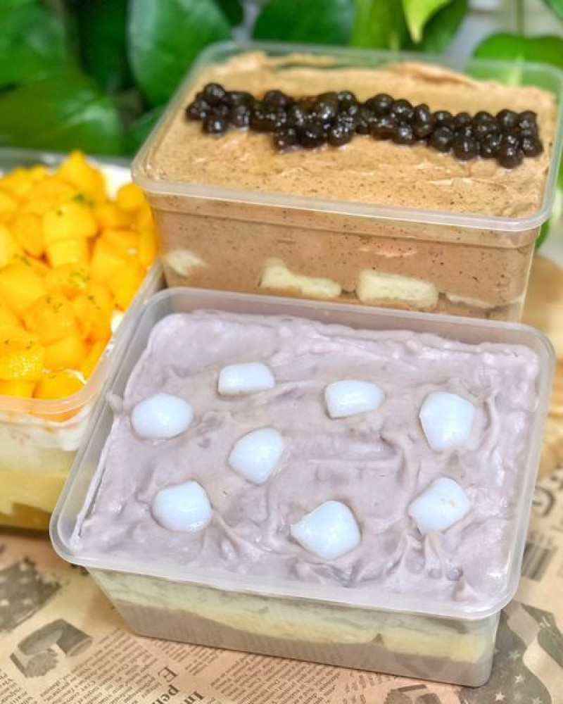 【柯基燒點心鋪】最療癒的芋頭盒子｜奶茶盒子｜芒果盒子