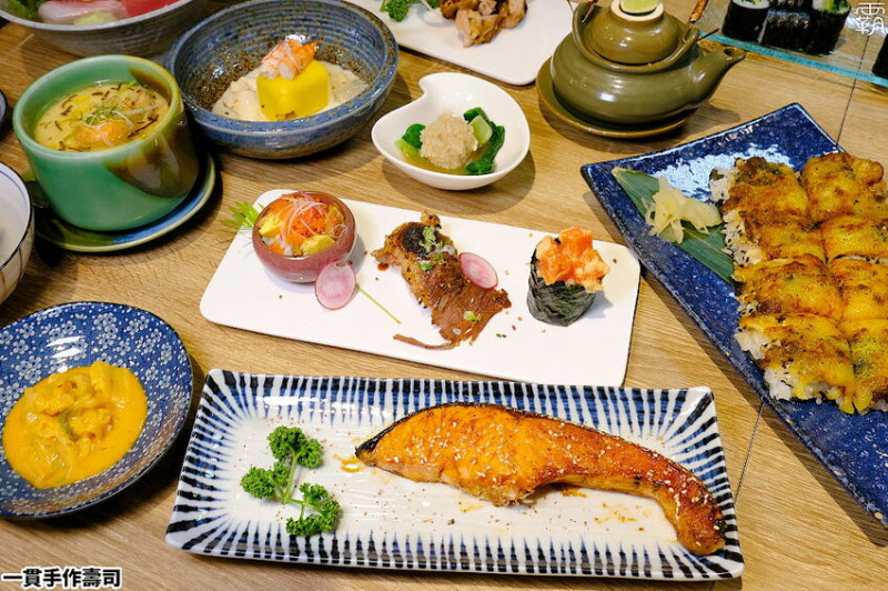 中科商圈高評價壽司店，一貫手作壽司有握壽司、烤物、定食適合闔家用餐，無菜單料理會席聚餐首選！