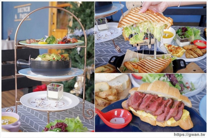 早餐就能吃到巨無霸牛排可頌，平日不限時，點紅茶還可無限續杯！！