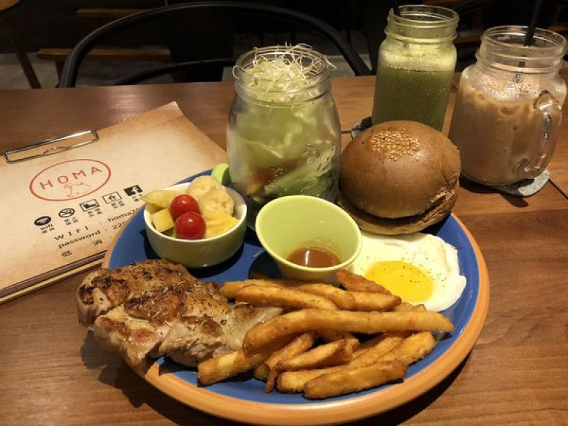 [土城]高CP值Homa咖啡·早午餐/DIY自助式餐點/咖啡店般悠閒氣氛。免費wifi。打卡優惠送飲料或小點