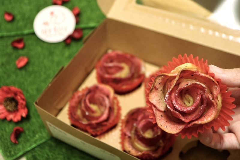 『台北美食』Her Rose。限量甜點、新鮮手作～鄉村玫瑰蘋果派+檸檬塔。
