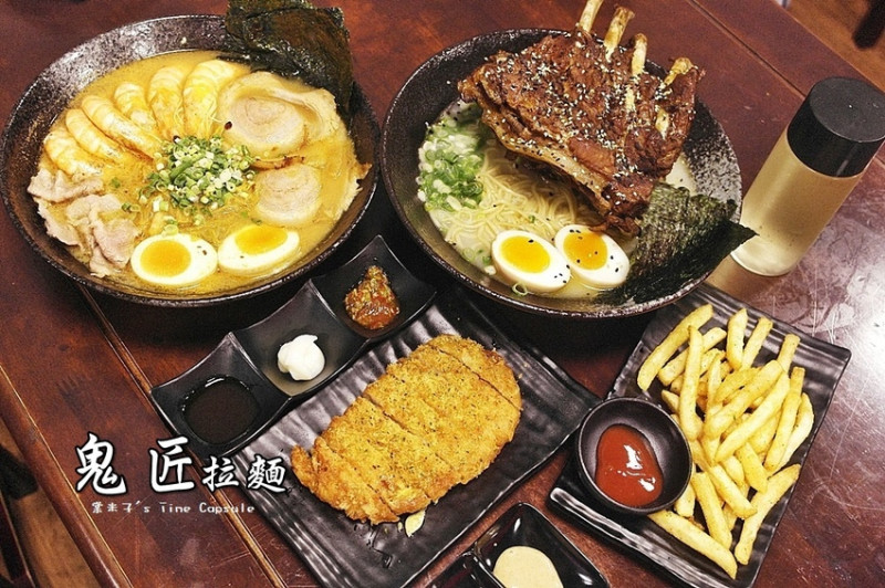 [台南永康]鬼匠拉麵-霸氣鬼爪拉麵+澎拜大份量的蒜香海陸饗宴拉麵~