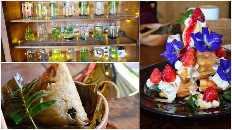 喝咖啡配肉粽，魚群在你腳底穿梭，隱藏在田野間的咖啡館！