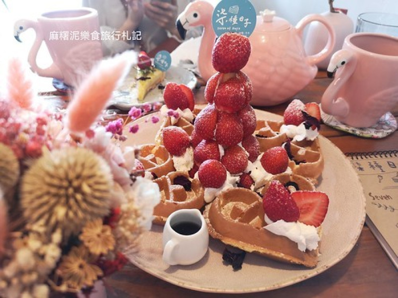 【台中 后里】一週有七天，要怎過屬於你的每一天呢?! 網美乾燥花后里咖啡廳『柒種日子』鬆餅、甜點、WIFI