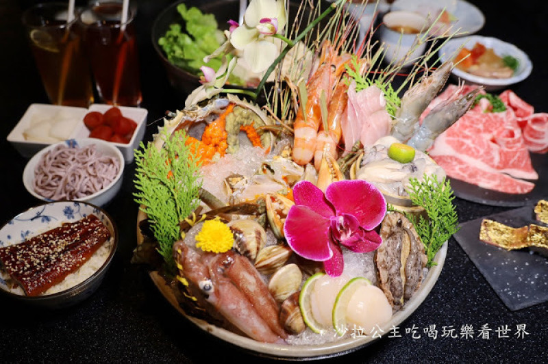 台北海鮮火鍋推薦『竹苑shabu』吃火鍋有生魚片.鰻魚飯.金條和牛握壽司.開胃菜無限供應捷運忠孝復興站