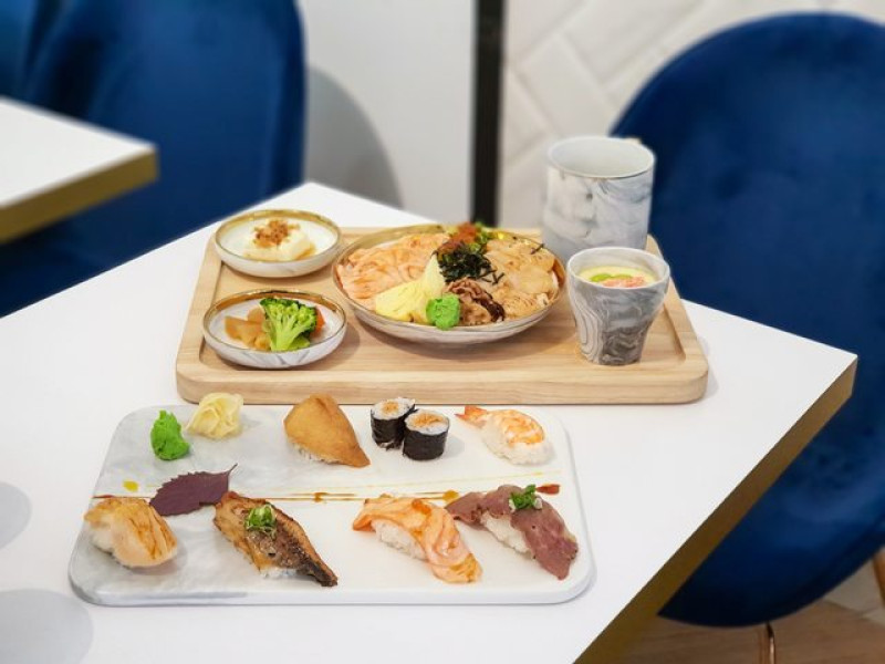 高雄美食||食光約定 創意日式料理-跳脫傳統日料餐廳，就連餐具都是大理石風格||左營區