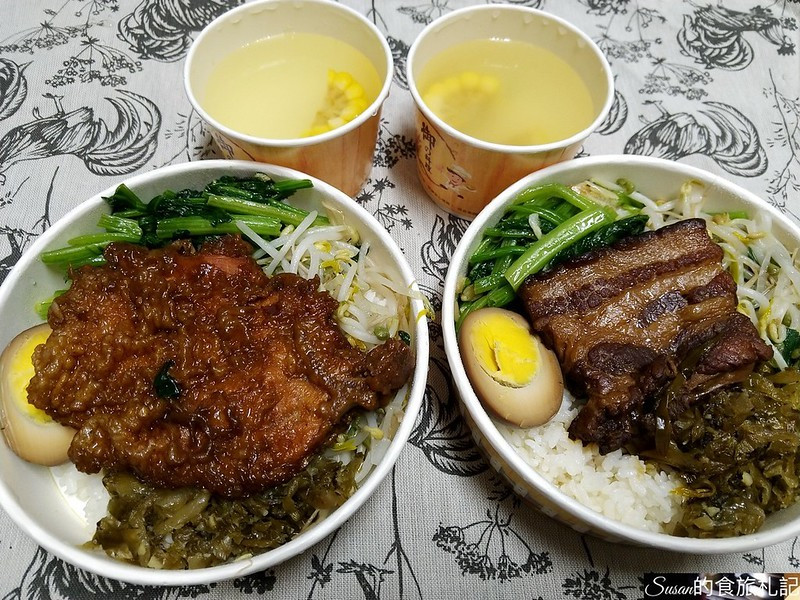 漢口路美食|無名便當專賣店，炸的滷的烤的都有，便當通通70元，大推酥炸排骨飯、香滷排骨飯