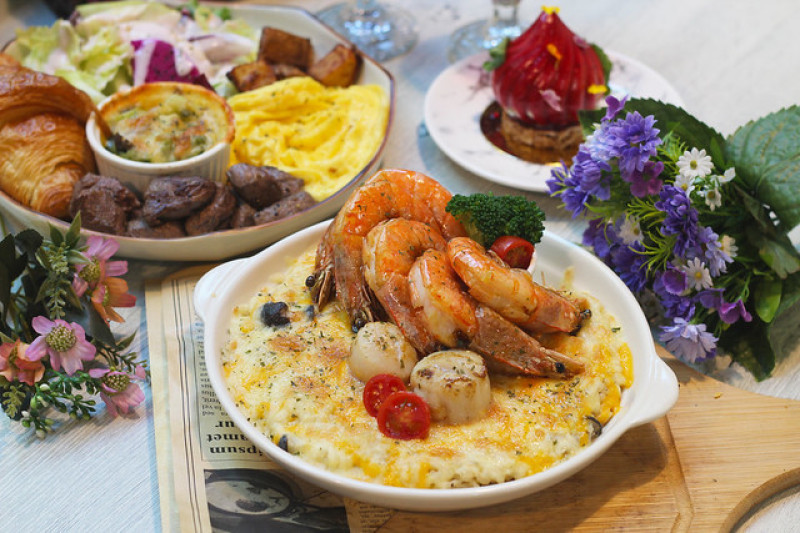 台中美食｜暖谷莊園-夢幻童話風森林餐廳，全新推出焗烤燉飯超吸睛