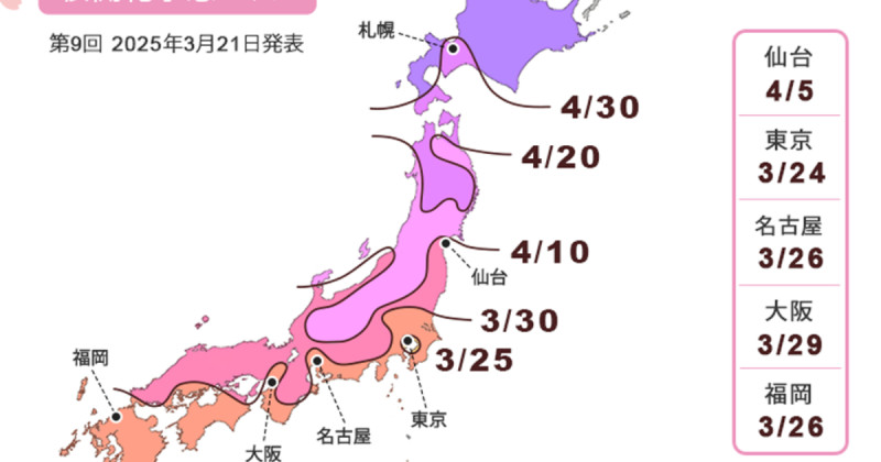 日本櫻花季2025攻略！最新花期預測 賞櫻景點懶人包，掌握日本賞櫻地圖。