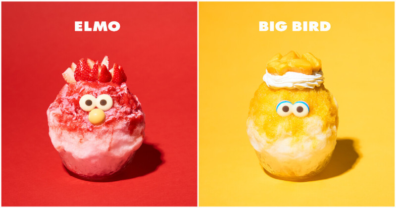 芝麻街市集推8款造型刨冰，草莓牛奶ELOM刨冰可愛到爆炸捨不得吃。