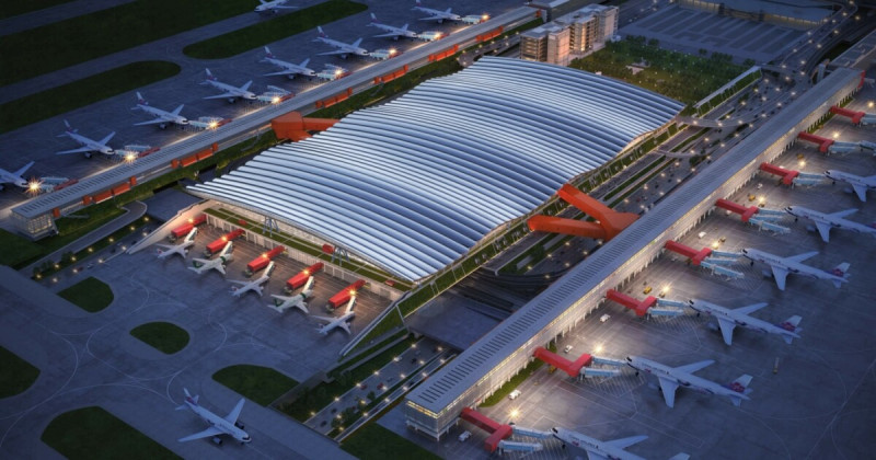 搶先開箱桃園機場第三航廈！見證台灣新國門的誕生，桃園機場第三航廈1：200模型搶先看。