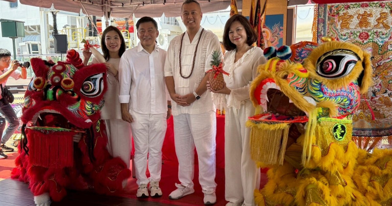 天富宮白龍王繞境2025全台巡禮啟動！麗星郵輪探索星號基隆港首航，為台灣信眾帶來平安祝福。