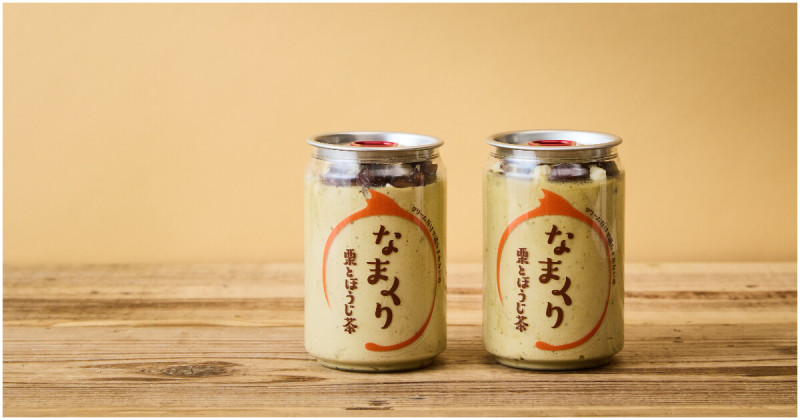 生奶油罐頭甜點生栗 栗子焙茶期間限定登場，香濃烘焙茶香與溫潤甜蜜栗子，秋天獨家風味不容錯過。