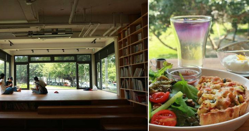 【竹北最美獨立書店】或者，以綠光和書香佐茶，複合式文藝空間，親子閱讀友善環境。城市裡的詩情畫意（書店／飲食／展演）