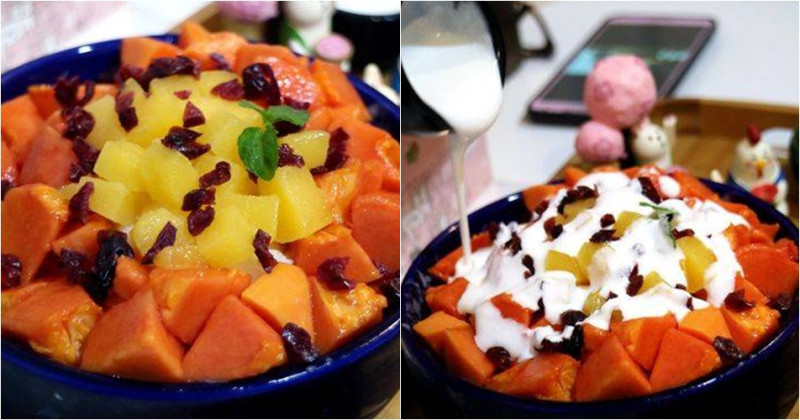 高雄左營區=<食>欣怡冰菓屋~新鮮水果搭配雪花冰＊可愛的不要不要的＊椰奶木瓜是新品＊散步必吃冰品＊使用巷弄好划算=