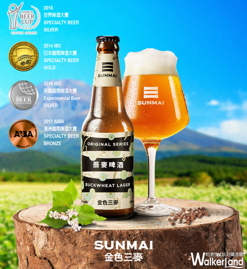 世界啤酒大賽奪牌啤酒上市！SUNMAI金色三麥在地「蕎麥啤酒」、「港口男兒」啤酒控還不來一瓶嗎。