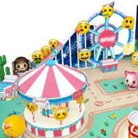 桃園人快來賣萌！超萌免費打卡點「emoji夏日遊樂園」攻佔桃園台茂，獨家限定emoji周邊小物等你來搶。