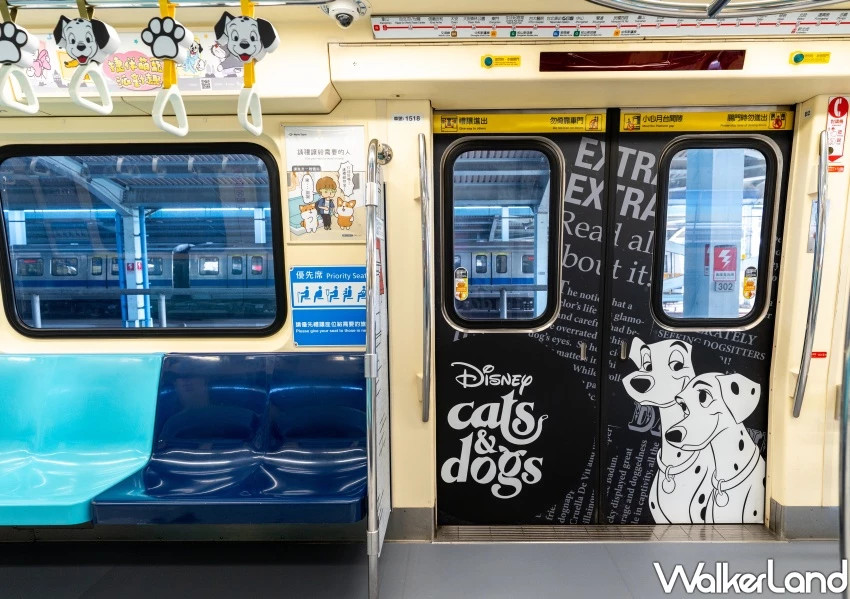 台北捷運迪士尼貓狗列車！拉環變魯斯佛、101忠狗爆萌，教你怎麼搭到。