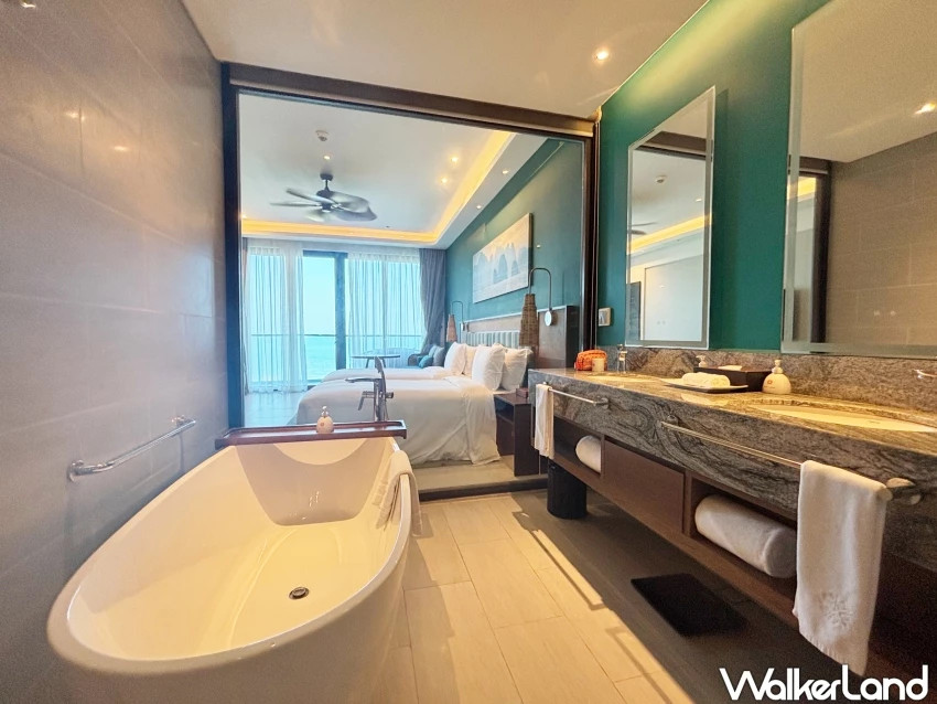 遠離下龍灣人潮！北越觀瀾島悅椿度假酒店開箱，北越最大戶外無邊際用池、泡湯、滑索一站體驗。